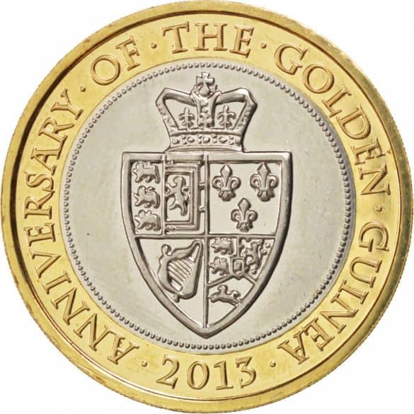 anniversary of the golden guinea £2 coin