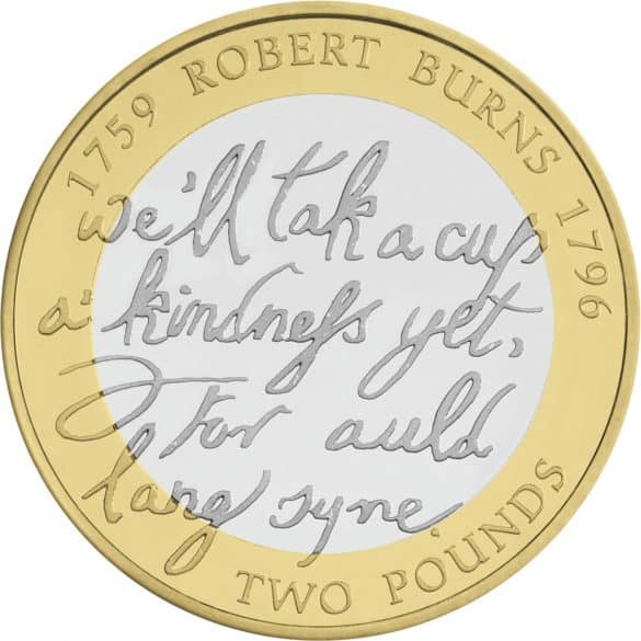 robert burns £2 coin