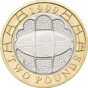 rugby world cup £2 coin