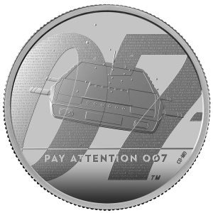 james bond pay attention £5 coin